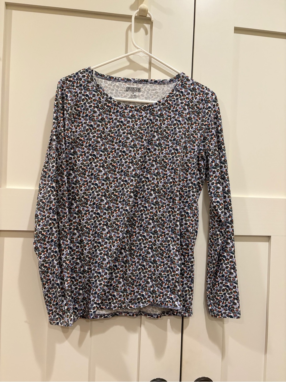 Duluth Trading Co Blue Floral Long-Sleeve Tee